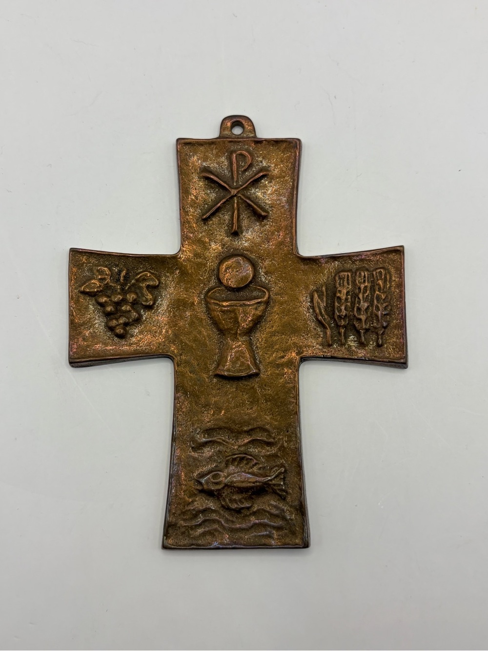 Metal Christianity Cross Pendant with Religious Symbols Religious Jewelry